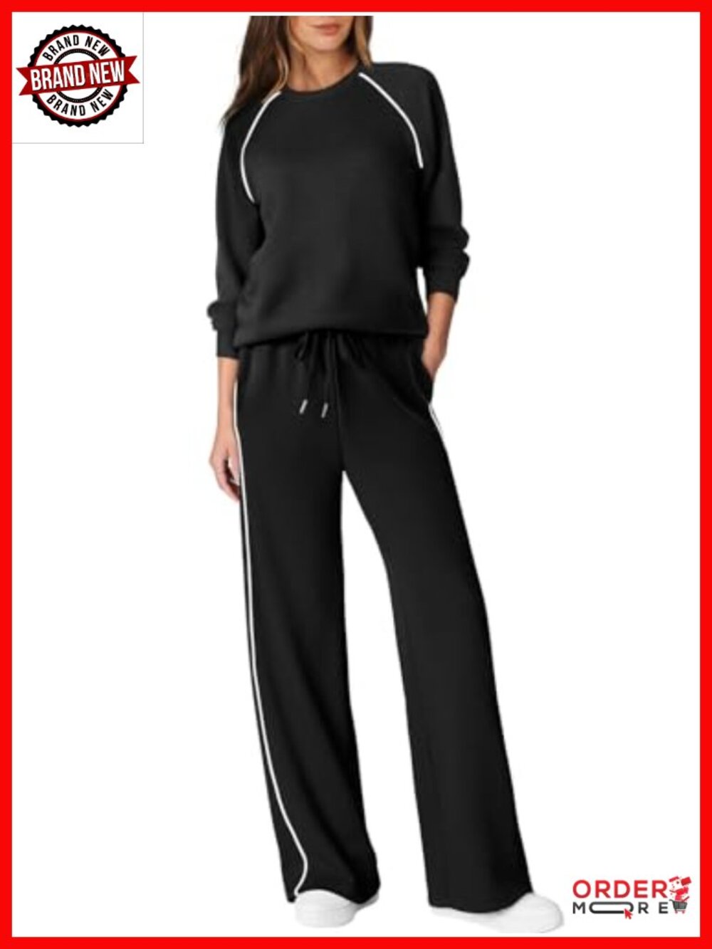 Two Piece Lounge Set Sweatsuit with Pockets Long Sleeve Fall Outfit